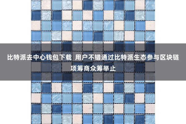比特派去中心钱包下载 用户不错通过比特派生态参与区块链项筹商众筹举止