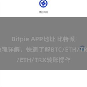 Bitpie APP地址 比特派钱包转账教程详解，快速了解BTC/ETH/TRX转账操作