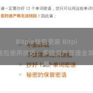 Bitpie钱包更新 Bitpie钱包使用技巧：多链资产管理全攻略