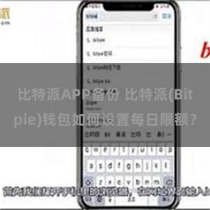 比特派APP备份 比特派(Bitpie)钱包如何设置每日限额？