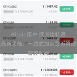 Bitpie用户 探究比特派钱包最新功能：一站式加密货币管理利器