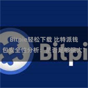 Bitpie轻松下载 比特派钱包安全性分析：是否足够强大？