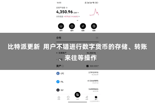 比特派更新  用户不错进行数字货币的存储、转账、来往等操作